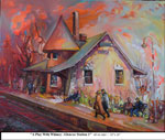 A Play with Whimsy-Glencoe Station-1, Oil on Canvas